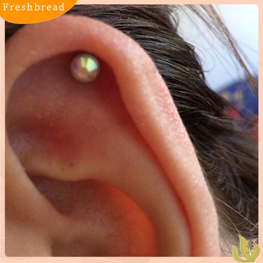 < Freshbread > 3Pcs/Set Wanita Fashion Anting Giwang Telinga Berlian Imitasi Bulat Stainless Steel Untuk Pesta