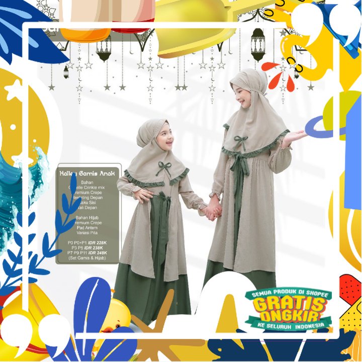 SALE Gamis ANAK Nibras NBRS kids wanita perempuan muslimah syari perempuan pengajian fashion muslim 