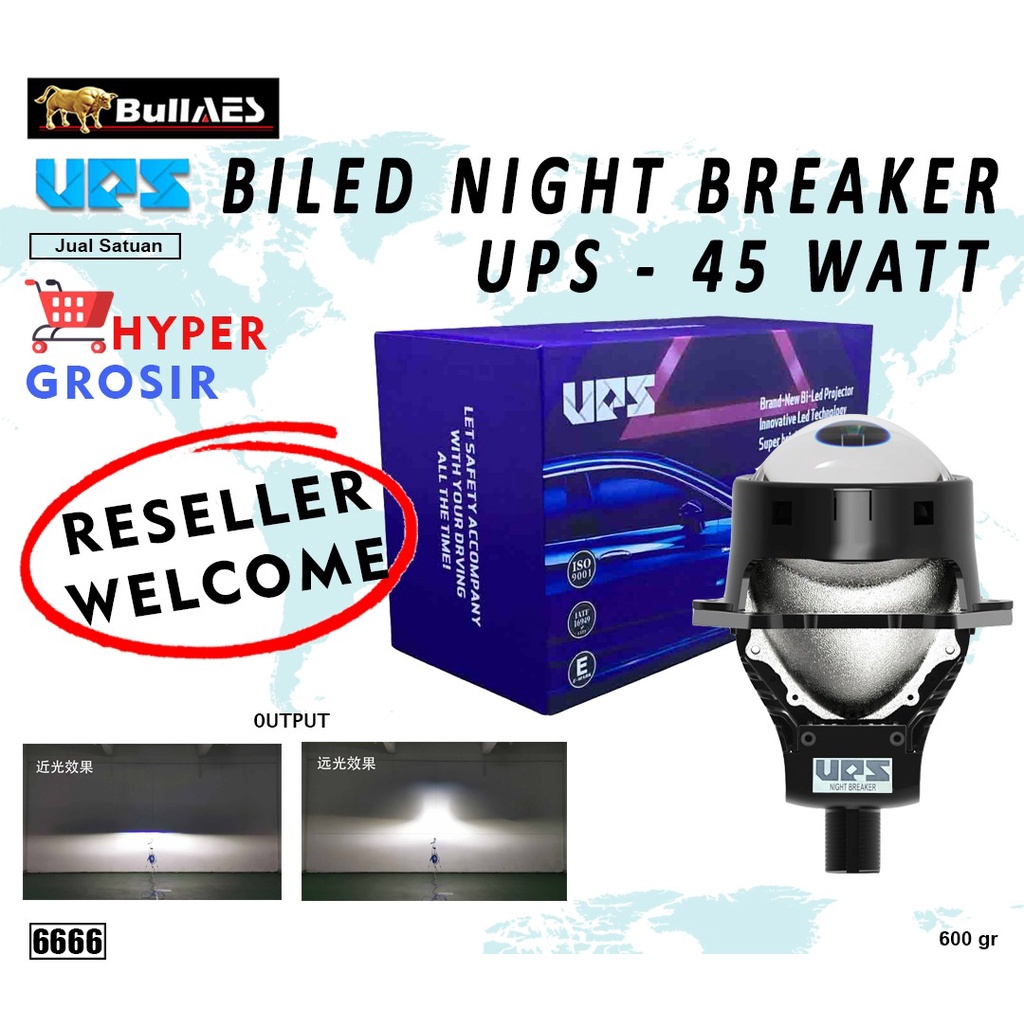 Projector BILED NIGHT BREAKER 3 Inchi UPS I Biled projie UPS
