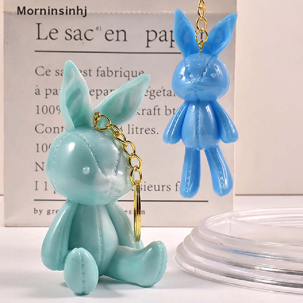 Mornin DIY Epoxy Resin Cetakan Stitch Kelinci Gantungan Kunci Silicone Mold Bunny Pendant Cetakan Untuk Kerajinan Tangan DIY Perhiasan Pesona Cetakan id