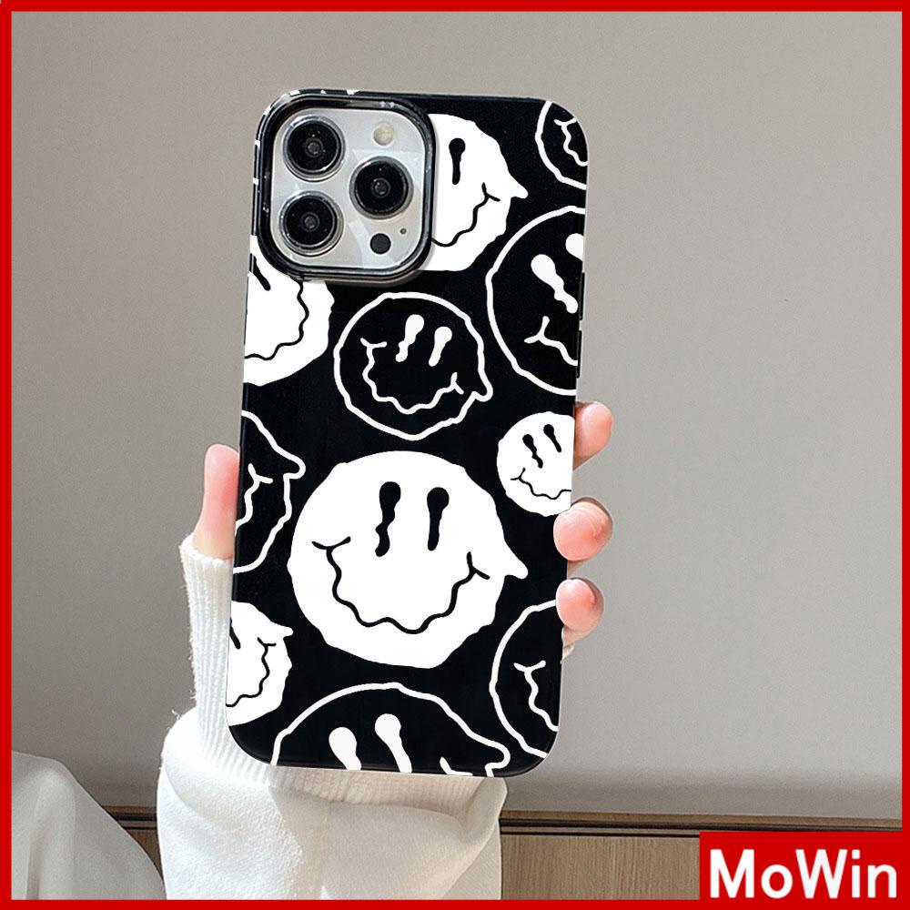 For iPhone 14 Pro Max iPhone Case Black Glossy TPU Soft Case Shockproof Protection Camera Smiley Face Compatible with iPhone 13 Pro max 12 Pro Max 11 xr xs max 7Plus 8Plus