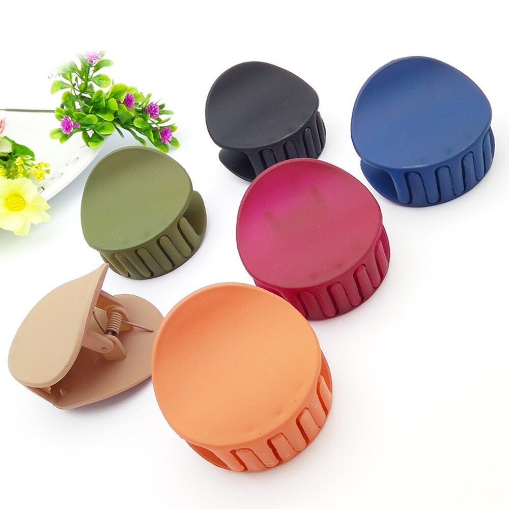 Jedai Doff Bulat Jepit Salon Korea Matte Mini Hair Claw Clips - Jedai Korea Impor Bulat Doff Edition