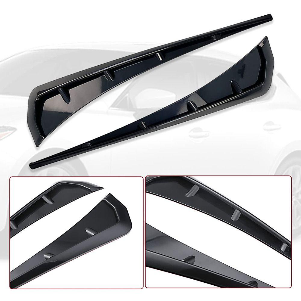 POPULAR 2pcs Fender Mobil Ventilasi Samping Auto Exterior Aksesoris Lubang Intake Hias Spoiler Hitam