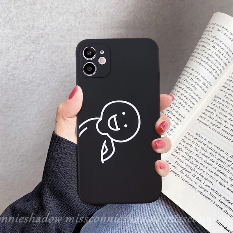 Couple Case Redmi A1 10 12C 9T 9 11 9A 9C NFC Note10 9 8 10Pro 10s 10 Pro Plus Mi 10 11 Lite 10T Poco M4 F3 F4 M5 M3 Pro X3 Pro Garis Lucu Karakter Lucu Lurus Soft Case Tepi