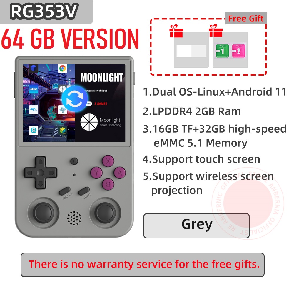 ANBERNIC RG353V 64GB Handheld Retro Game Console Emulator 5000 Games