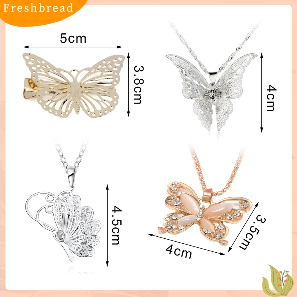 {In Stock} Jepit Rambut Kalung Indah Pengerjaan Halus Menawan Kalung Kupu-Kupu Mewah Untuk Pacaran