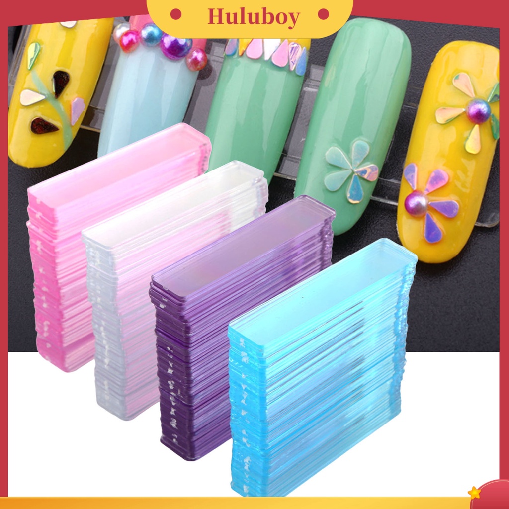 {In Stock} 50Pcs Nail Display Stand Reusable Smooth Edge Vivid Color Burr Free Ultra-Light Dekorasi Akrilik Nail Art Display Stand Gel Polish Holder Strip Untuk Salon Kuku