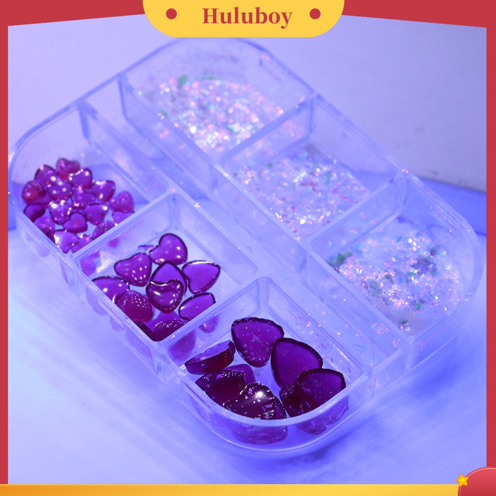 {In Stock} Camelia Pesona Kuku Bercahaya Cinta Hati Bunga Ukuran Campur 3D Dekorasi Kuku Manicure Aksesoris DIY Perlengkapan