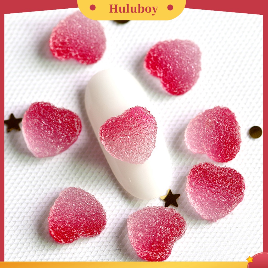 {In Stock} 10Pcs Dekorasi Kuku Hati Indah DIY Perhiasan Nail Art Clay Lembut Fondant Bintang Untuk Wanita