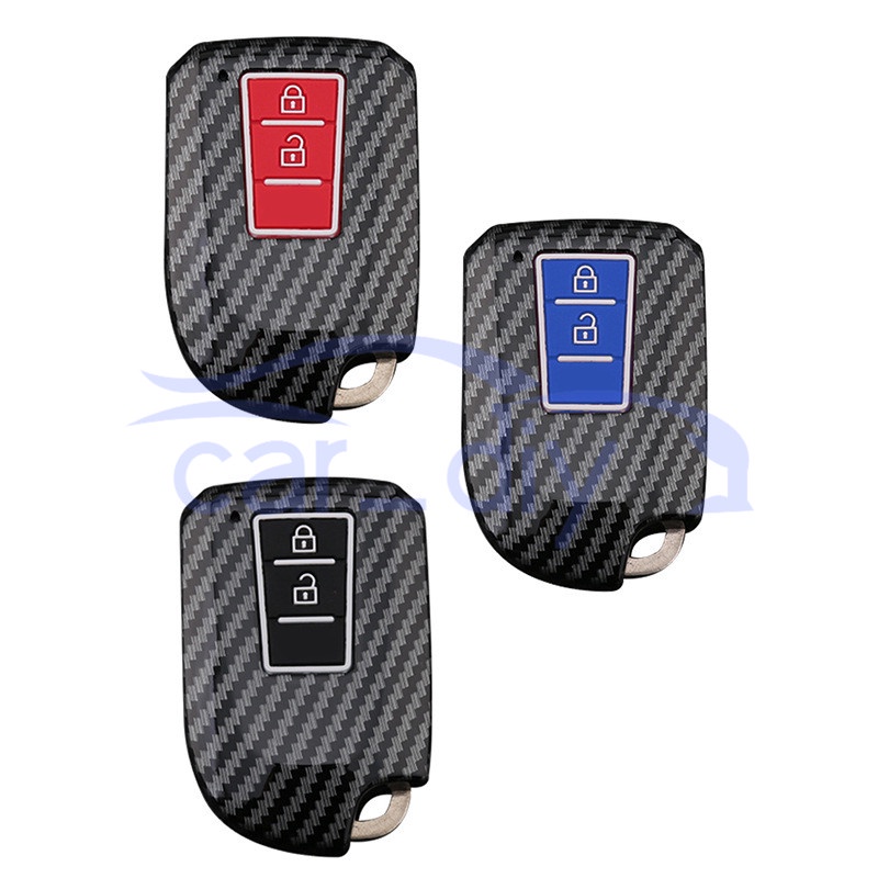 Kasus Kunci ABS Penutup Jarak Jauh Gantungan Untuk Toyota Vios Prado Yaris Previa 2018-2020 Cangkang Pelindung Car Remote Key Case