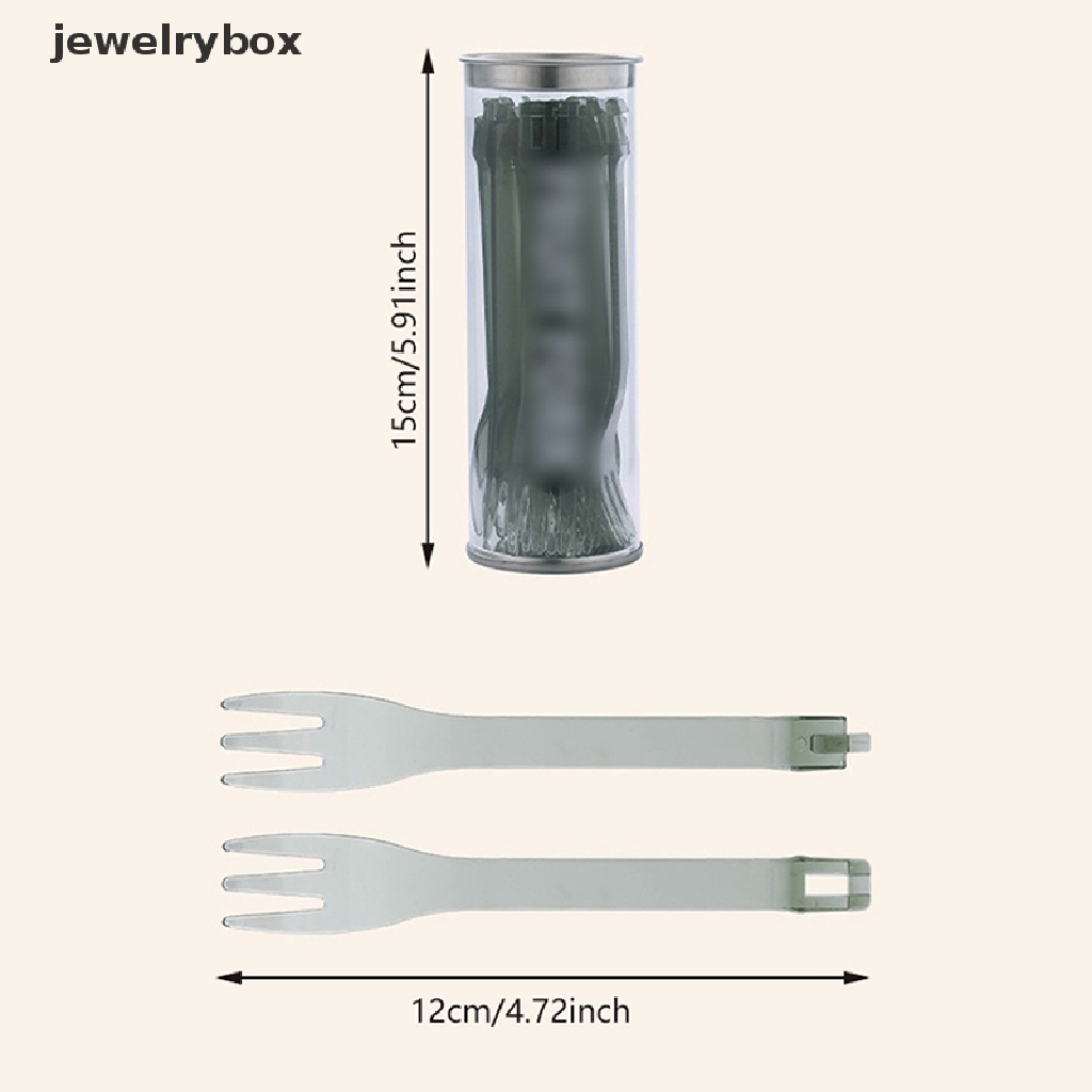 [jewelrybox] 20pcs/kotak Kreatif Buah Garpu Klip 2-in-1 Penghapusan Kue Klip Dessert Garpu Butik