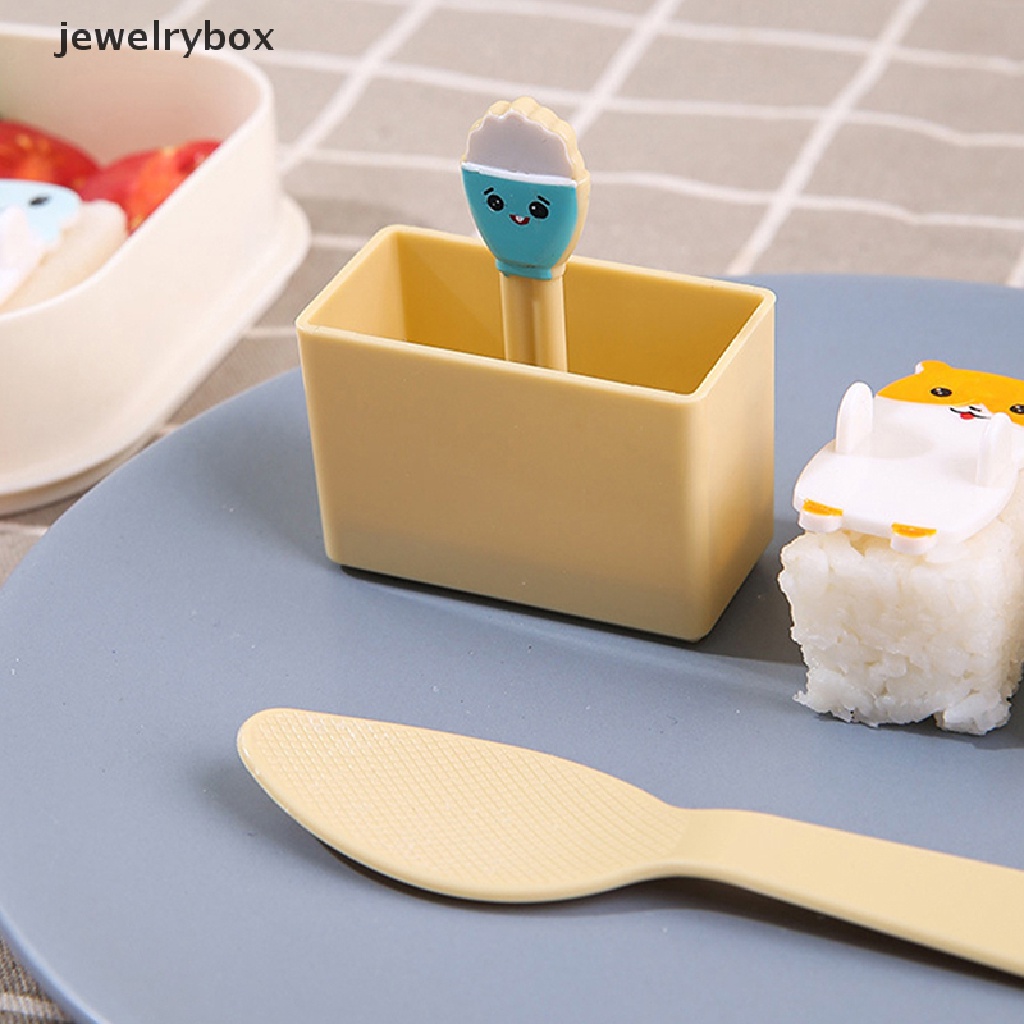 [jewelrybox] 1set Cetakan Bola Nasi Sushi Kubus Kecil Dengan Sendok DIY Non Stick Sushi Maker Mold Boutique