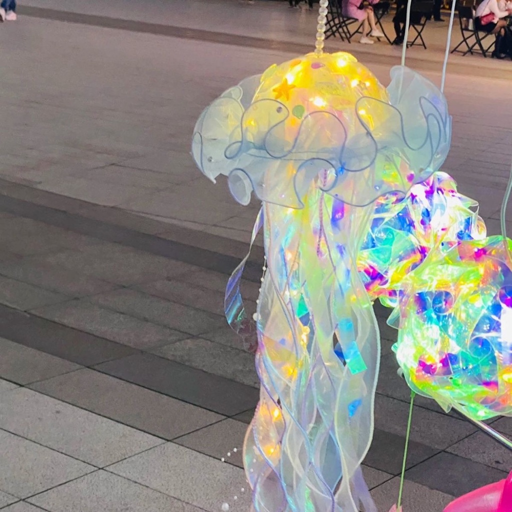 2023lampu Ubur Bunga Lampu Malam Lentera Mermaid Dekorasi Pesta Ulang Tahun Gadis Kamar Tidur Suasana Dekorasi Lampu