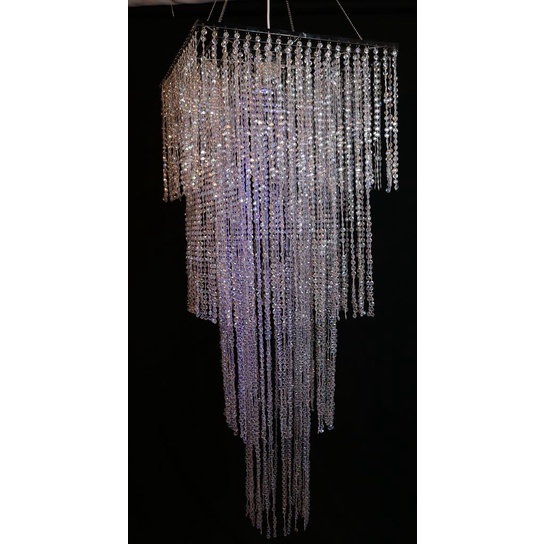 Emerald Crystal Chandelier Lampu Dekorasi Gantung Pesta Lamaran Pernikahan Wedding LED-121