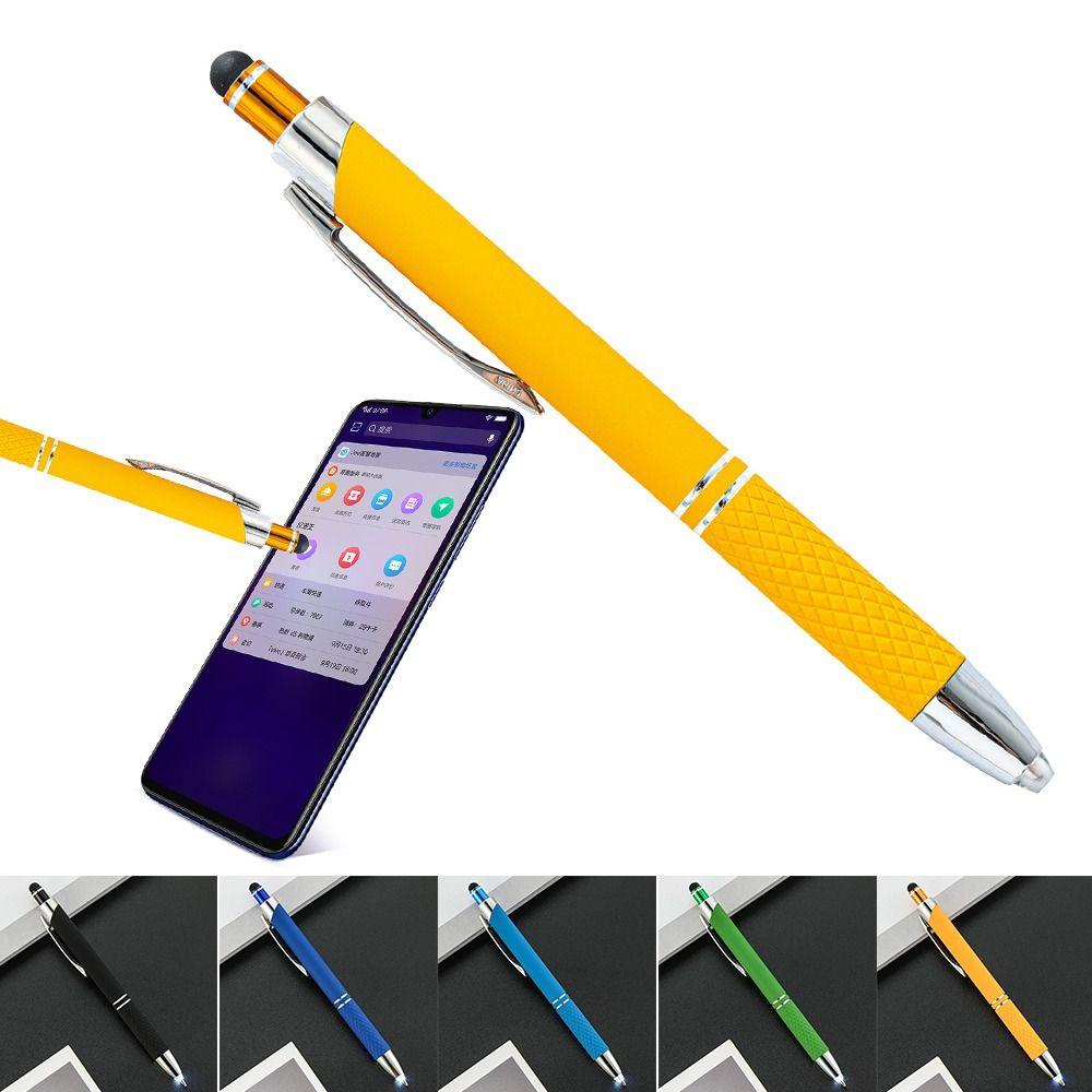 Populer 2PCS Pulpen Multi Fungsi Perlengkapan Menulis Gadget Sentuh Layar Dengan Lampu LED Bolpoin Bolpoin