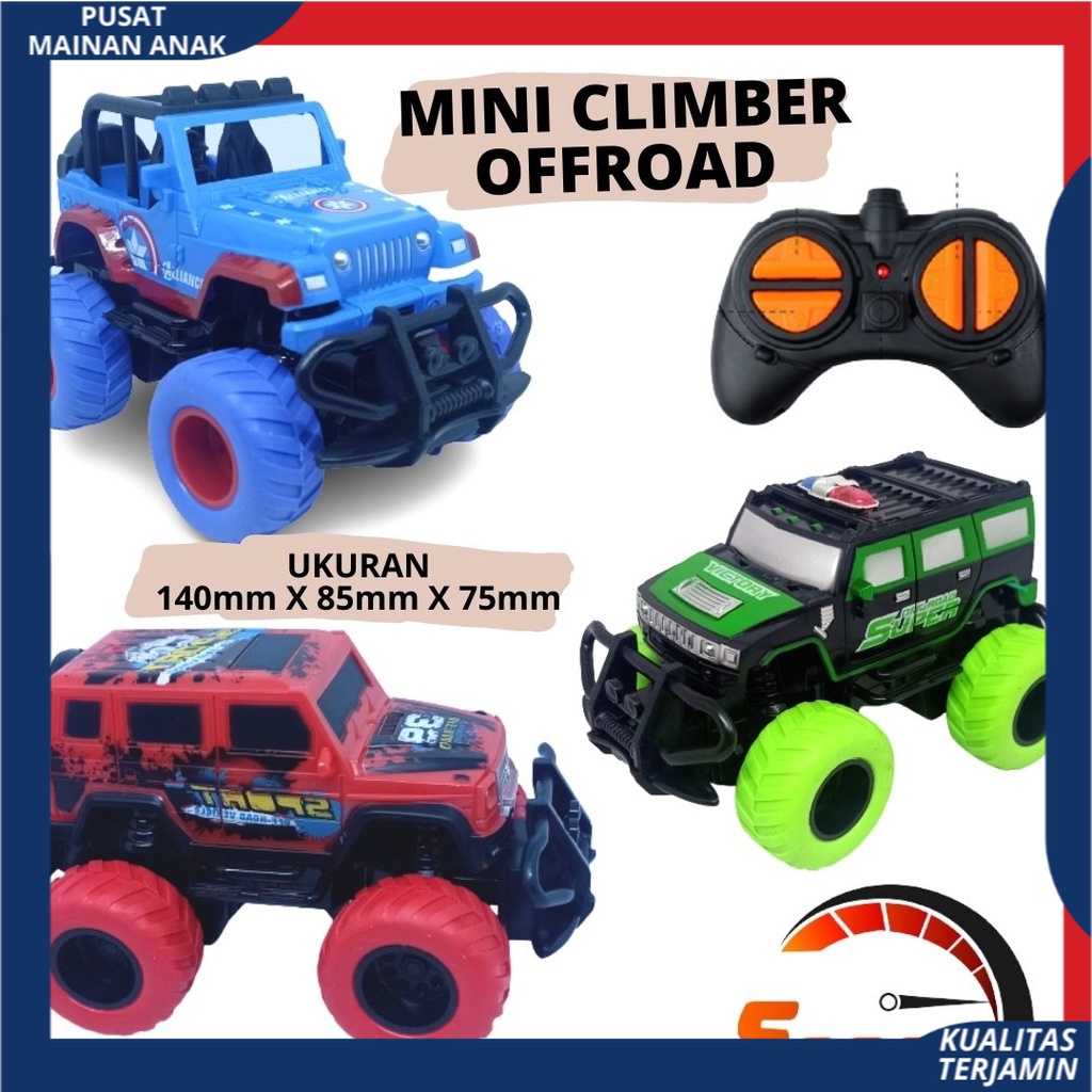 RC Mini Car Jeep offroad Mobil Remot Kontrol Skala 1:43  Mainan Anak Laki Laki Murah SNI Terbaru