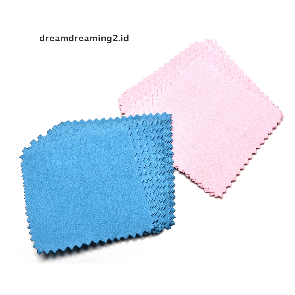 (hot) 10x New Jewelry Polishing Cloth Cleaning Untuk Plaum Gold Dan Sterling Silver//