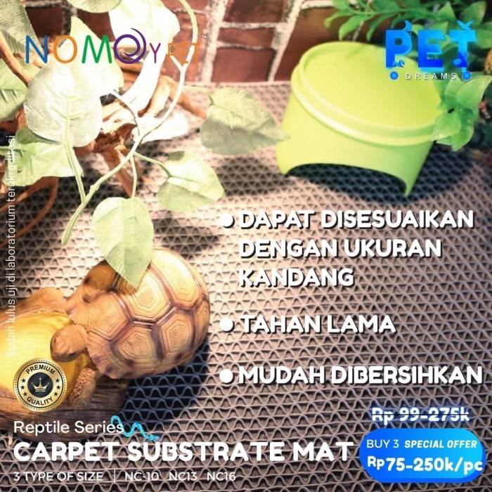 KARPET ALAS PREMIUM NOMOY KANDANG REPTIL KURA SULCATA BD