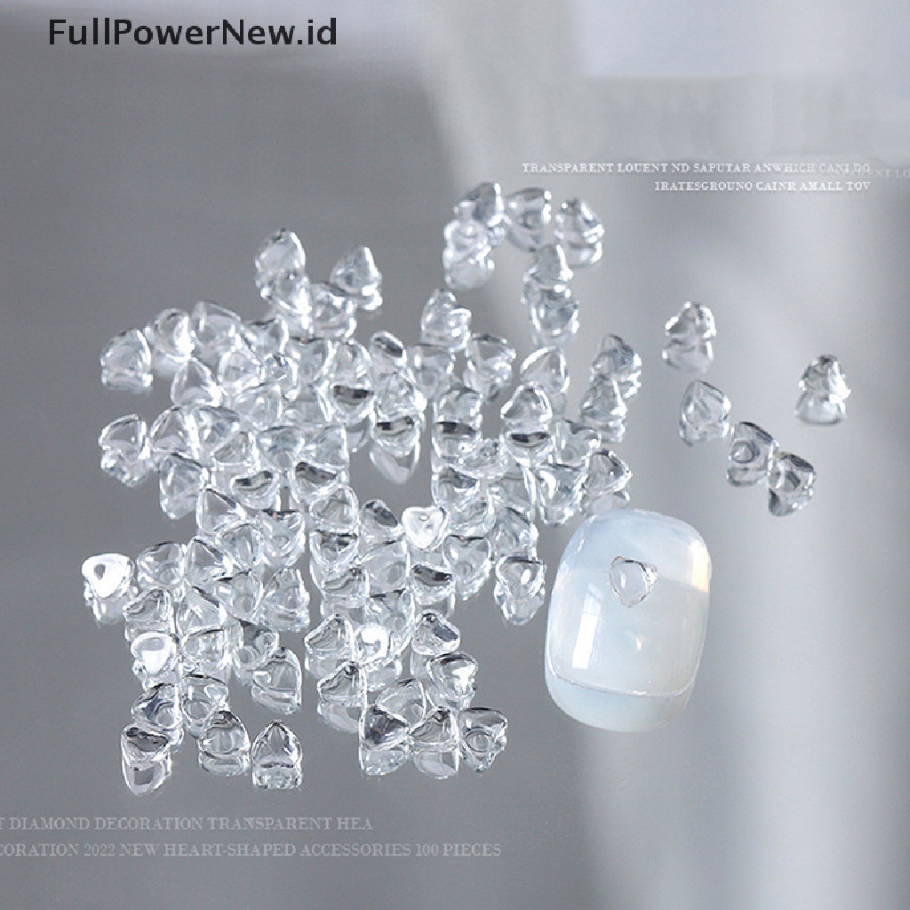 Power 100pcs Pesona Kuku 3D Nail Art Resin Nails Rhinestones Decals Untuk Kuku DIY ID