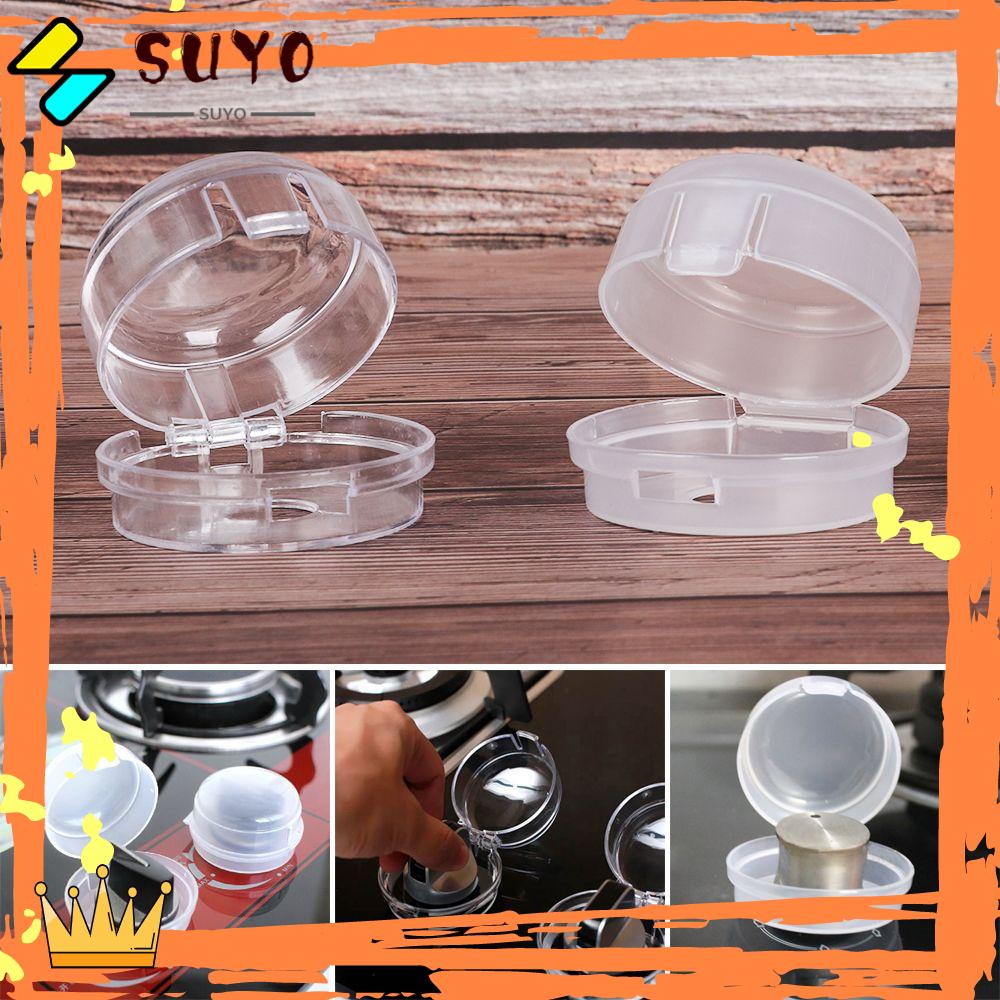 Suyo1 /2/4PCS Knob Cover Tutup Kunci Oven Plastik Dapur Transparan