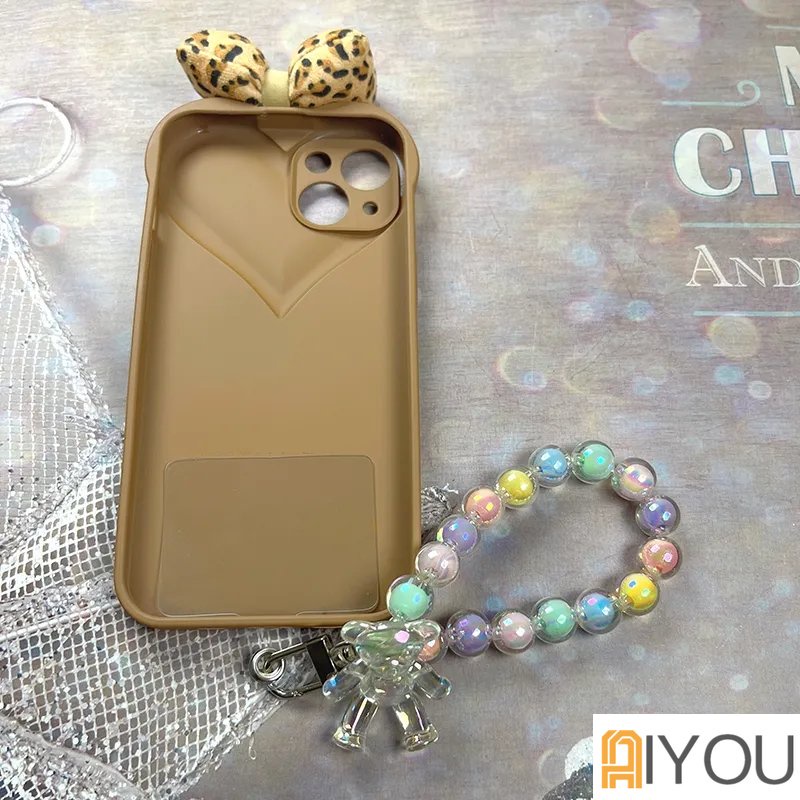 Universal Phone Case Key Candy Color Hand Chain Accessory DIY Flower Bracelet Wrist Rope Small Fresh Beaded Flower Bracelet