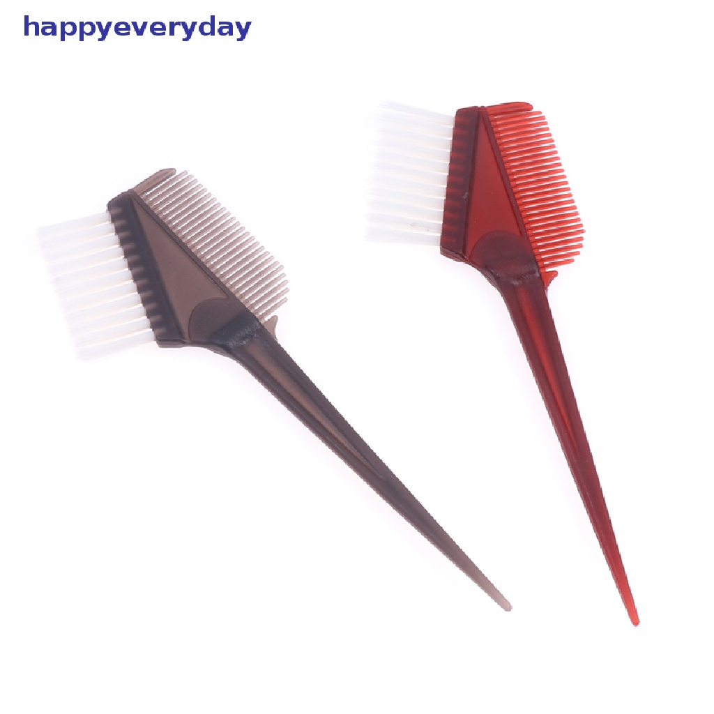 [happy] Pro Alat Salon Sikat Pewarna Cat Rambut Plastik Sisir Barber Salon Tint Hairdressing Styling Tools Sisir Warna Rambut Dengan Sikat [ID]