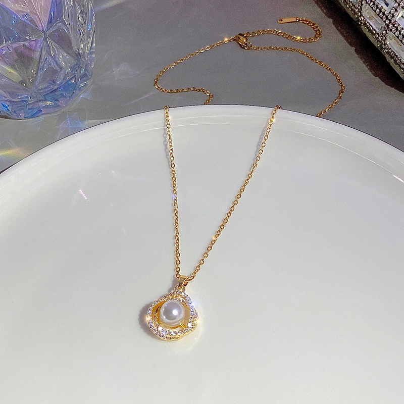 Kalung Mutiara Rantai Klavikula Mewah Ringan2023 Liontin Baru