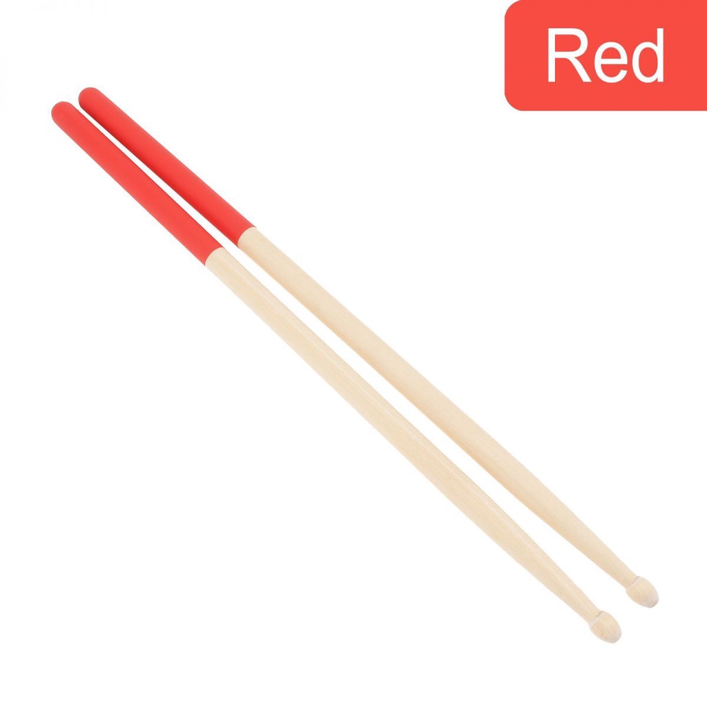 1pasang Non Slip 5A/7A Multiple Color Maple Drumsticks Stik Drum Kayu