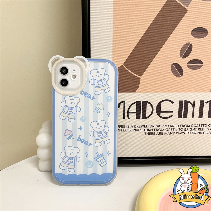 IPHONE Casing Kompatibel Untuk Iphone14 13 12 11 Pro Max X Xr Xs Max SE 8 7 6 6s Plus Ins Korea Lovely Phone Case Kualitas Tinggi Lembut Pelindung Lensa Anti Jatuh Shockproof Cover Pelindung