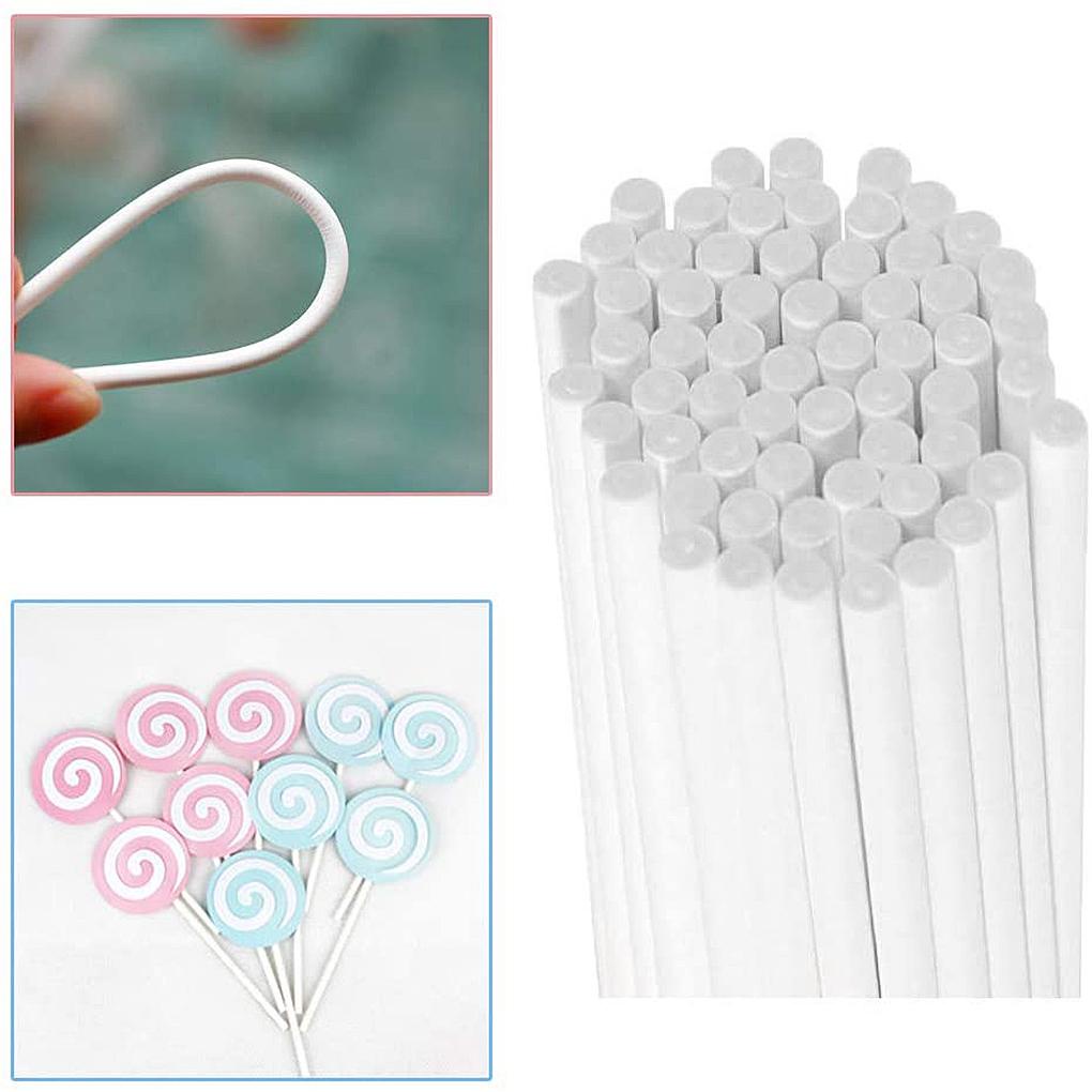 100pcs/bag Stik Lolipop Kertas Kue Pop Stik DIY Dapur Permen Coklat Batang 15cm x 3mm