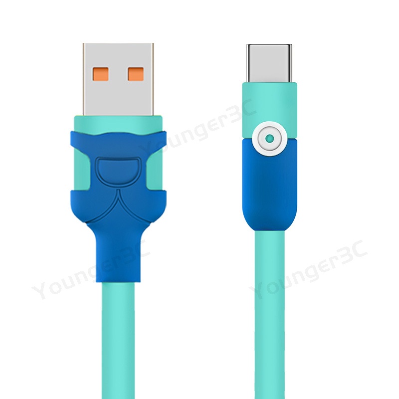 Kabel USB Arus Besar 100W 6A Kabel Pengisian Cepat PD 30W Fast Charge+Jalur Transfer Data Untuk Perangkat ios Android Tipe C