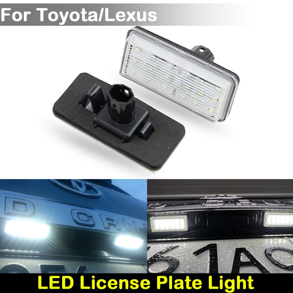 Untuk Toyota Land Cruiser Cygnus Reiz Mark Lexus LX470 GX470 LX570 Mobil Belakang Putih LED Plat Nomor Lampu