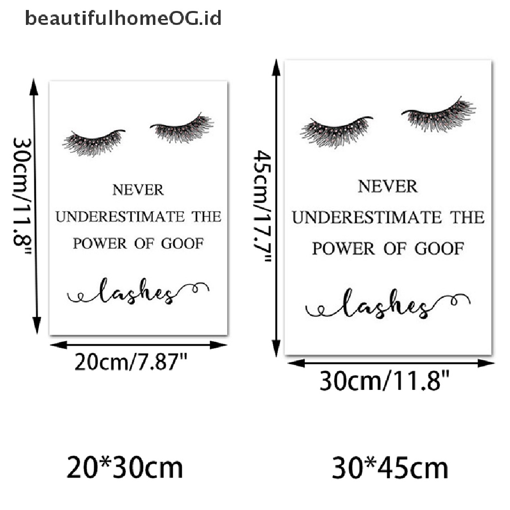 // Lebaran// Poster Dan Cetakan Makeup Lash Extensions Guide Wall Pager Gambar Toko Decor **