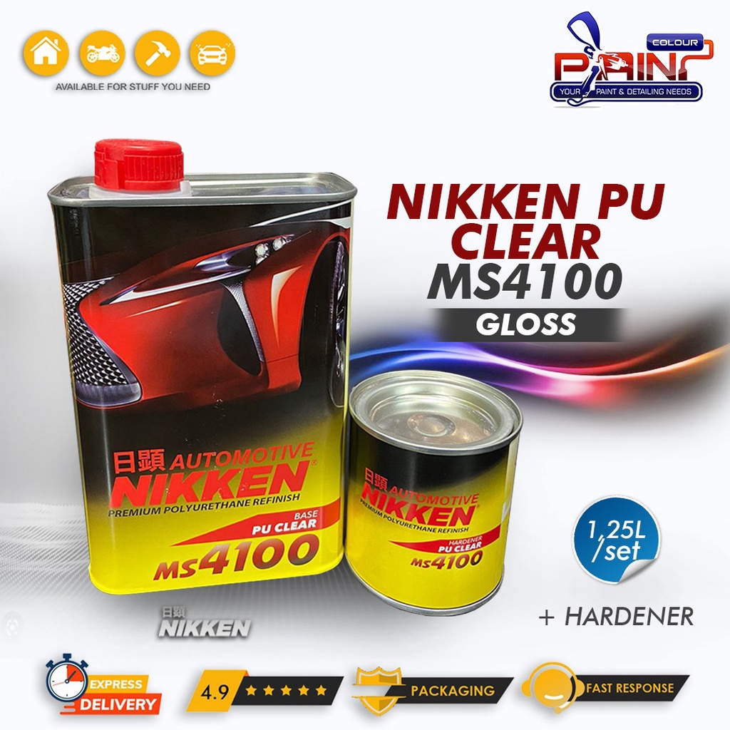 Clear Coat NIKKEN PU MS 4100 Gloss PERNIS 1L set + Hardener