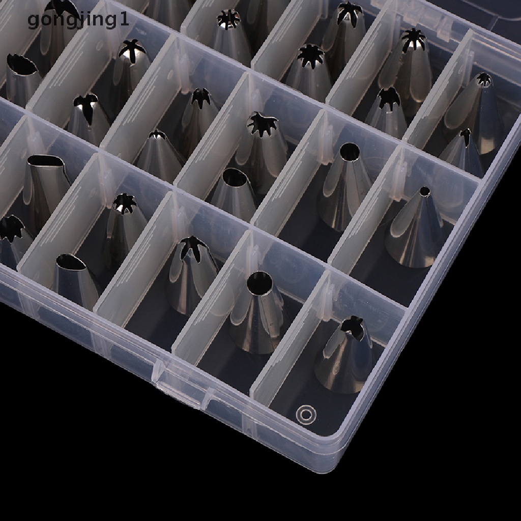 Ggg 42Pcs Spuit Piping Icing Besar Tahan Lama Pastry Stainless Steel Tips Set ID
