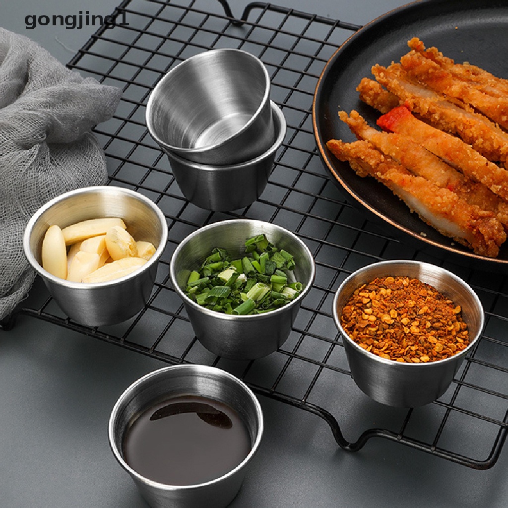 Ggg Stainless Steel Hot Pot Dipping Bowl Gelas Saus Kecil Wadah Saucer Bumbu ID