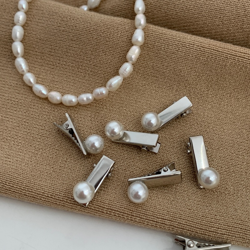 Roselife 4PCs/set Gadis Korea Manik-Manik Mutiara Kecil Klip Rambut Untuk Wanita Anak Lucu Mengepang Rambut Klip Jepit Rambut Pantai Liburan Musim Panas Rambut Styling Aksesoris