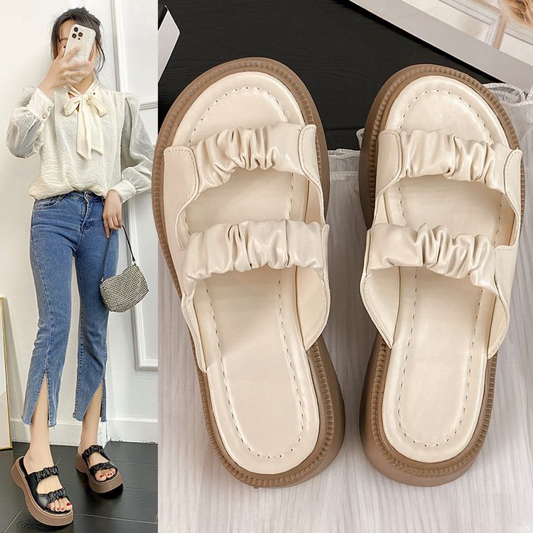 COD SD 453 Sandal Wedges Korea Design Model Terbaru Hak Tebal