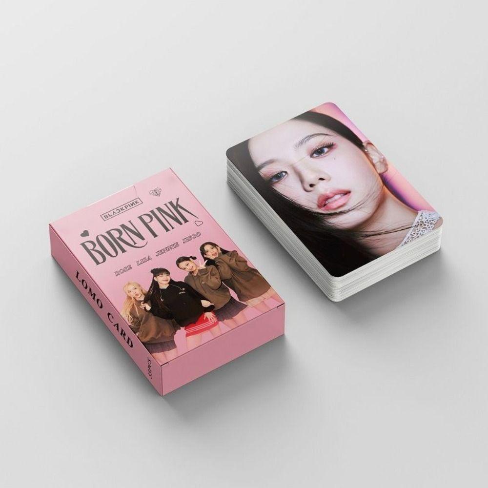 Lanfy Lomo Card Set 55pcs/Box Mainan Cewek Blink Korea Fashion Cewek Grup Kolektor Card Idol Cetak Foto HD Kartu Blackpink LISA JENNIE ROSE JISOO ROSE Lomo Card Blackpink