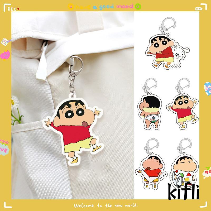 [KD] Liontin Hias Akrilik Dua Sisi Transparan Pendant Crayon Shin-chan Kartun Gantungan Kunci