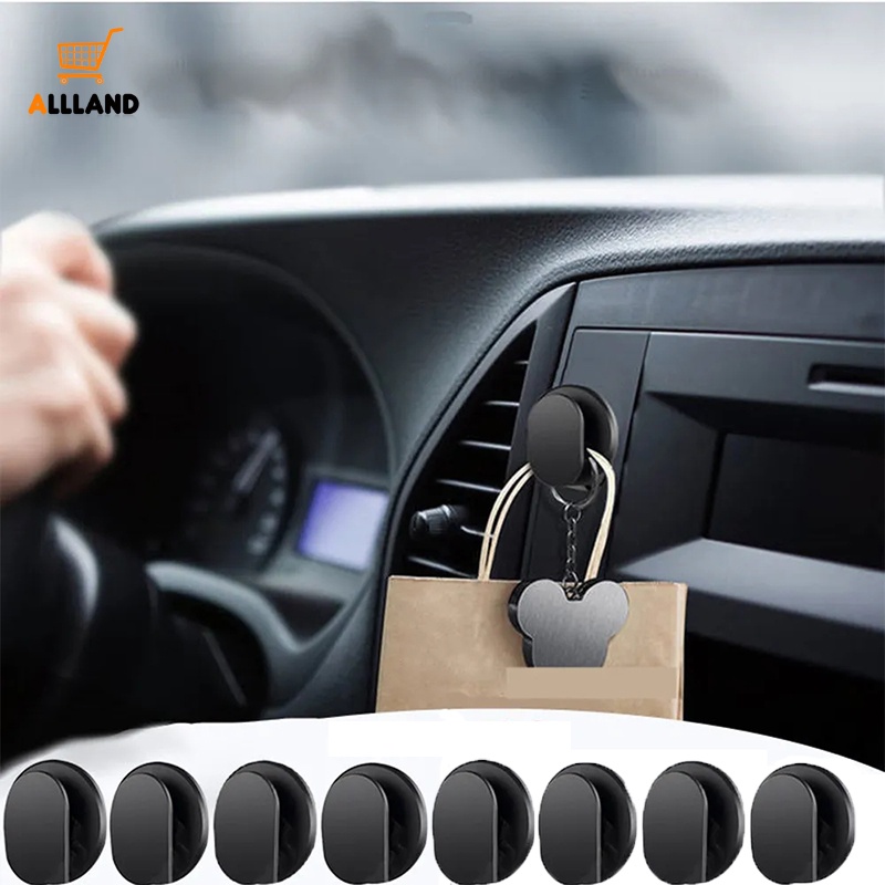 Portable Car Self Adhesive Hidden Mini Plastic Hook/Rak Gantung Kunci Hemat Ruang Otomotif/Kait Penyimpanan Serba Serbi Internal Kendaraan