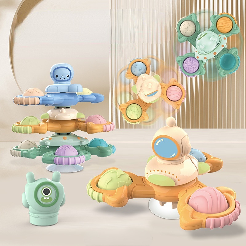 Mobil Dipasang Mainan Bayi Kartun suction cup Berputar baby shower fun rotating top Mainan Kamar Mandi Anak