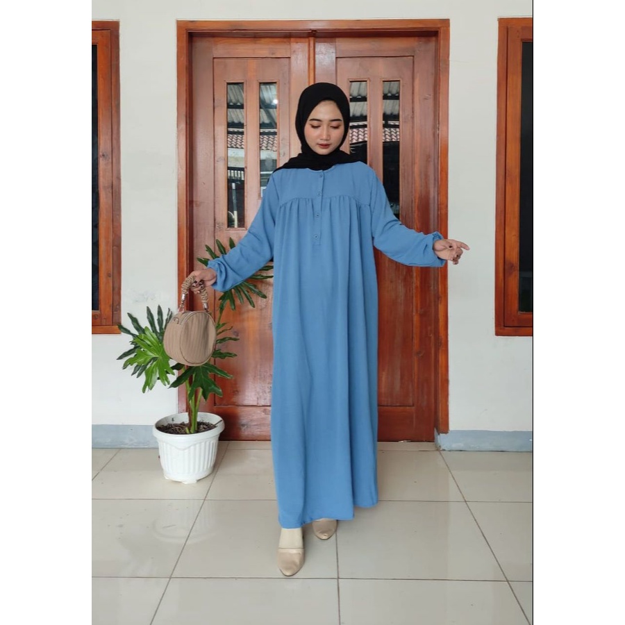 Gamis Crinkle Airflow Premium Gamis Dress Busui Friendly