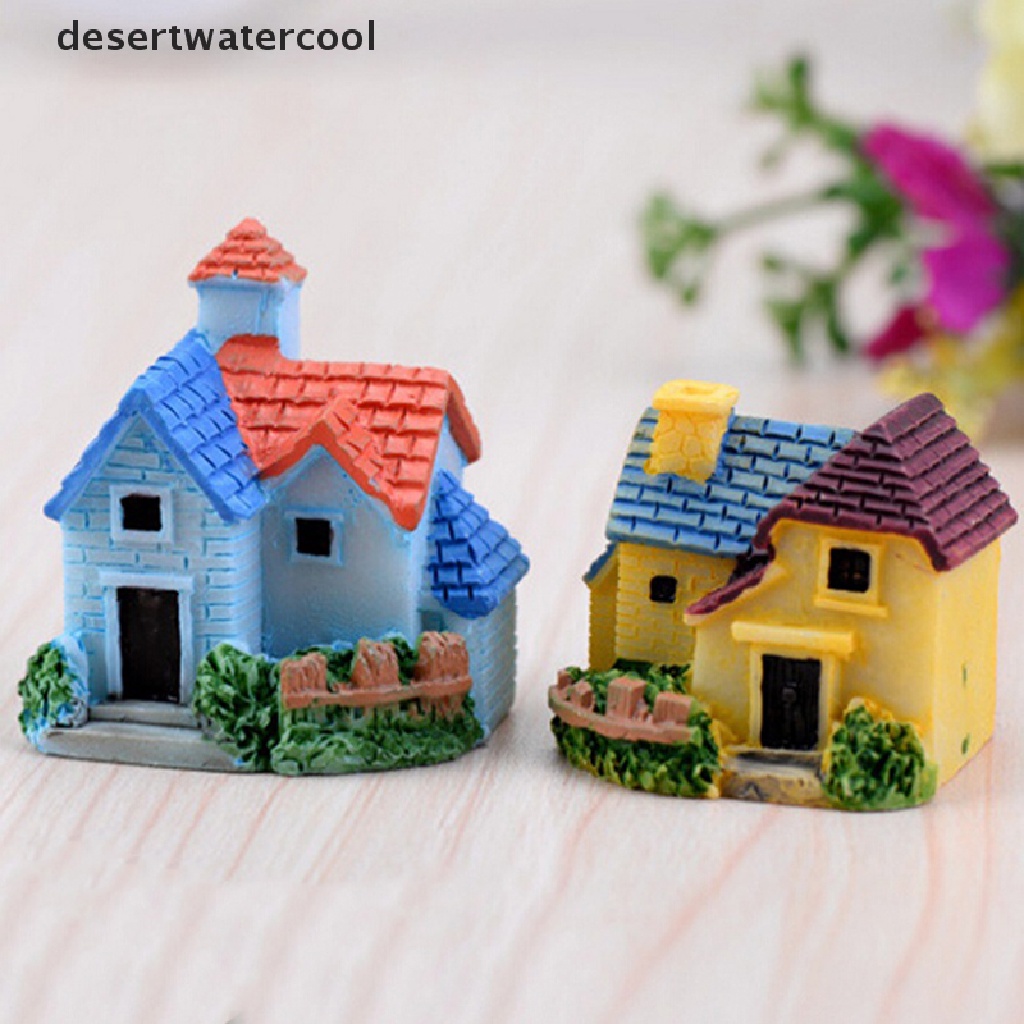 Deid Rumah Boneka Miniatur DIY Rumah villa Woodland fairy Planter Taman Dekorasi Rumah Martijn