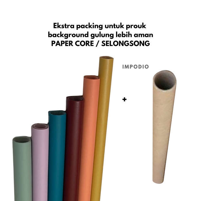 

Selongsong karton / paper core BARU diameter 4cm tebal untuk tambahan packing background dan alasfoto