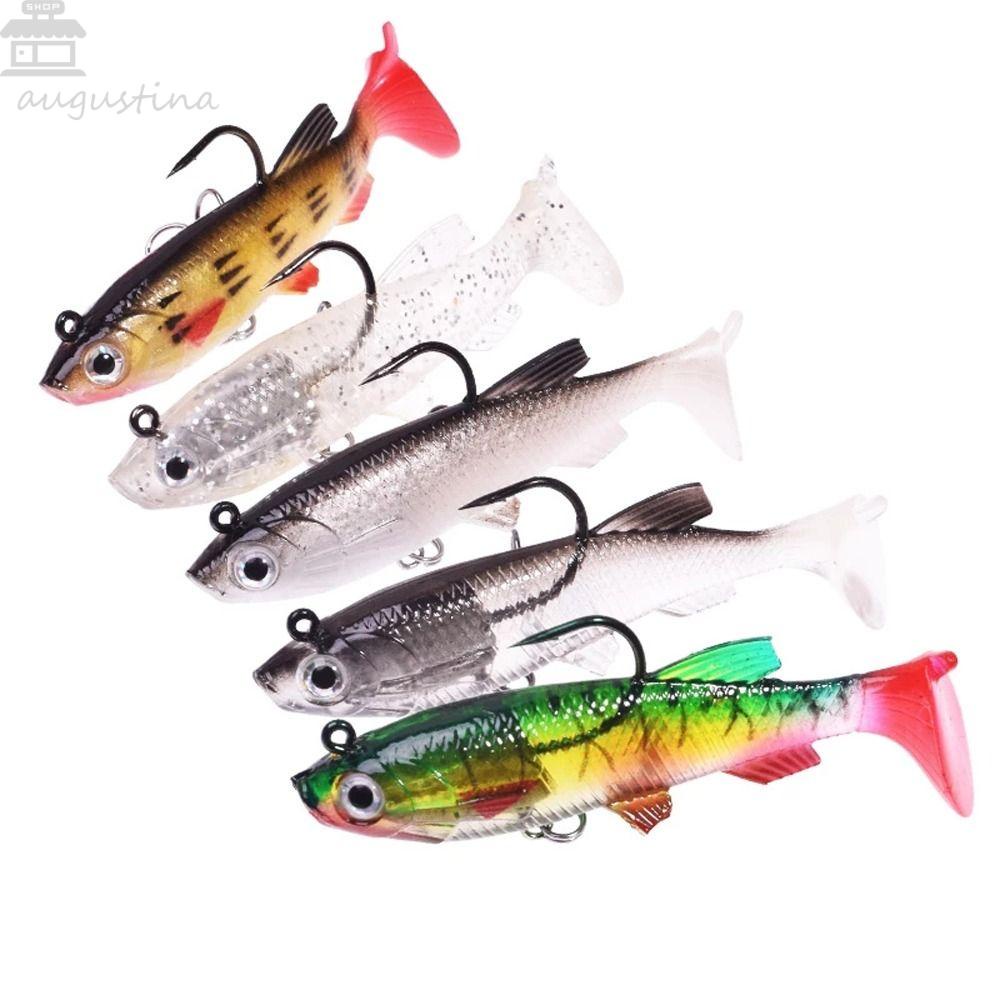 Augustina Simulasi Memancing Umpan Mengambang Umpan Keras Memancing Aksesoris Umpan Silikon Wobbler Lure Umpan Pancing Dengan Kait Ekor Umpan Lembut