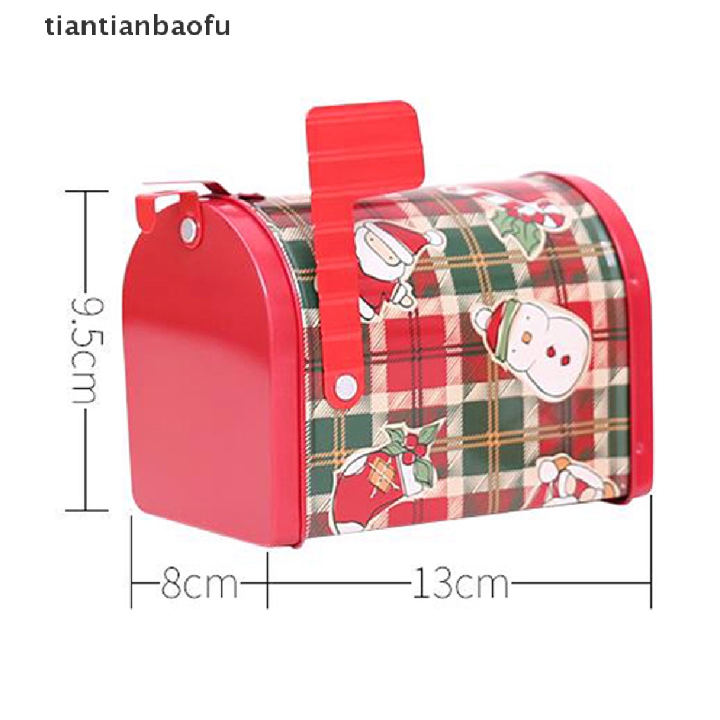 [tiantianbaofu] Kotak Surat Desain Permen Natal Kaleng Natal Besi Kotak Biskuit Penyimpanan Gift Box Butik