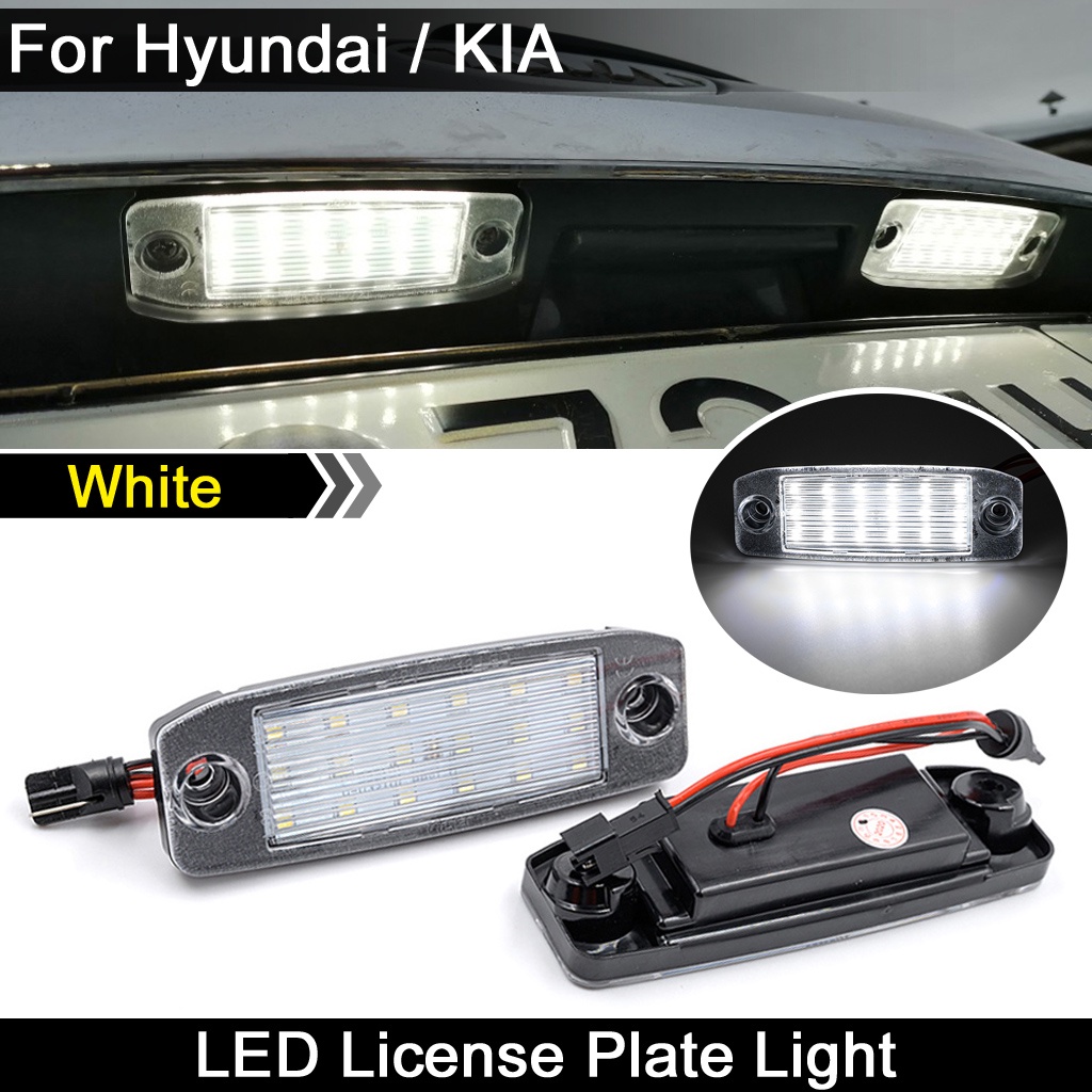 2pcs Lampu Plat Nomor Plat LED Putih Lampu Untuk Kia Sportage Untuk Hyundai Sonata10 Untuk Sonata YF Untuk Gf10