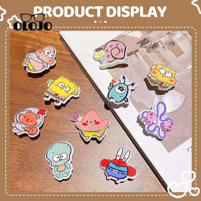 【COD】Kartun SpongeBob Lucu Jepit Rambut Akrilik Duckbill Klip Mahasiswa Bang Side Hair Clip