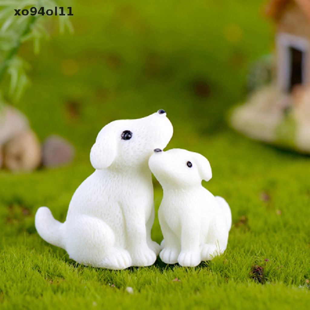 Xo Anjing Lucu Mini Miniatur Peri Taman Ornamen Dekorasi Pot Craft Aksesoris OL